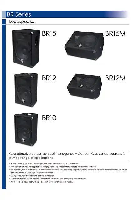 yamaha雅马哈Data Sheet (BR Series)